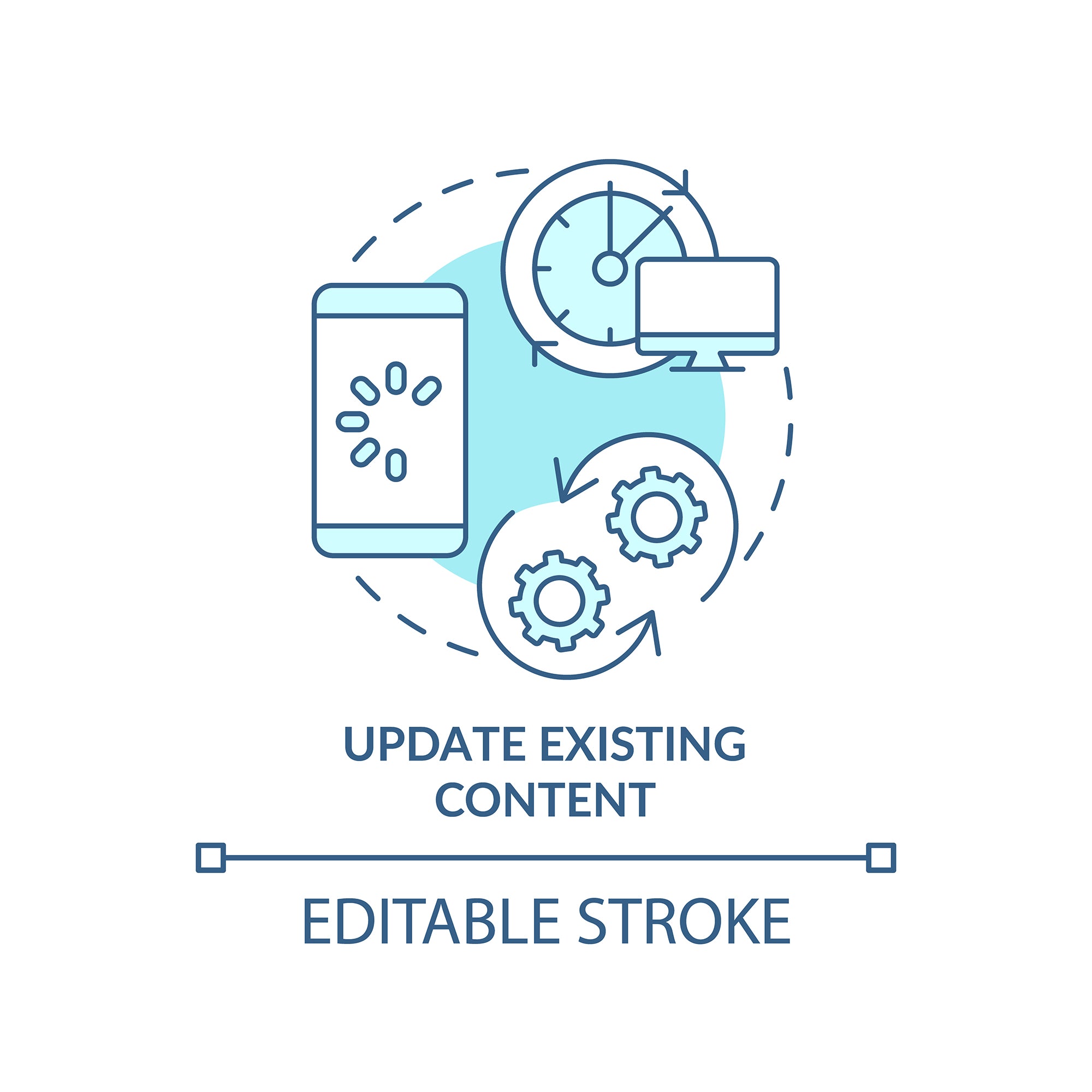 SEO optimization concept icons bundle