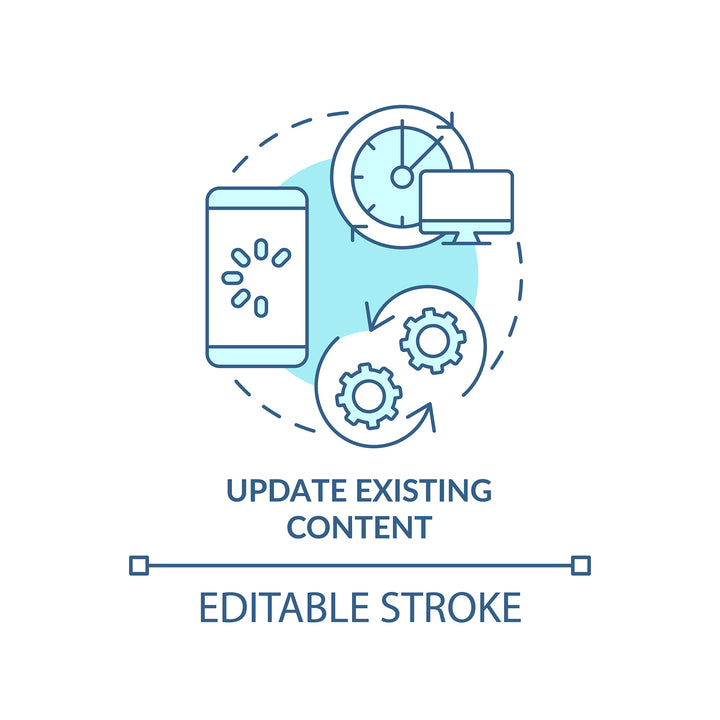 SEO optimization concept icons bundle