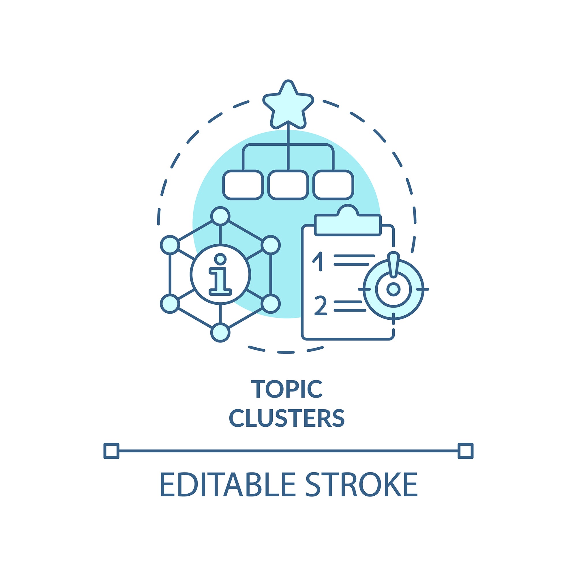 SEO optimization concept icons bundle