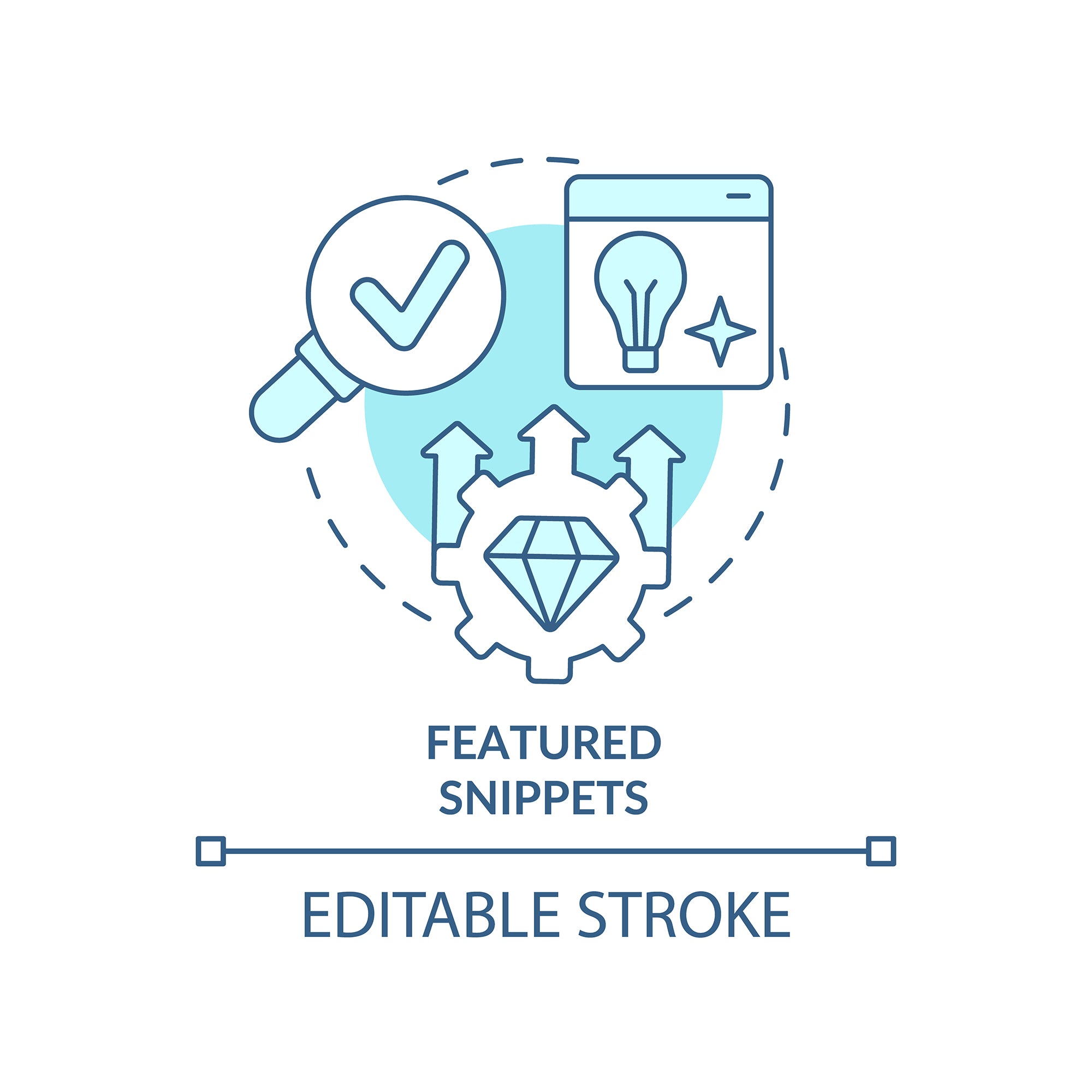SEO optimization concept icons bundle