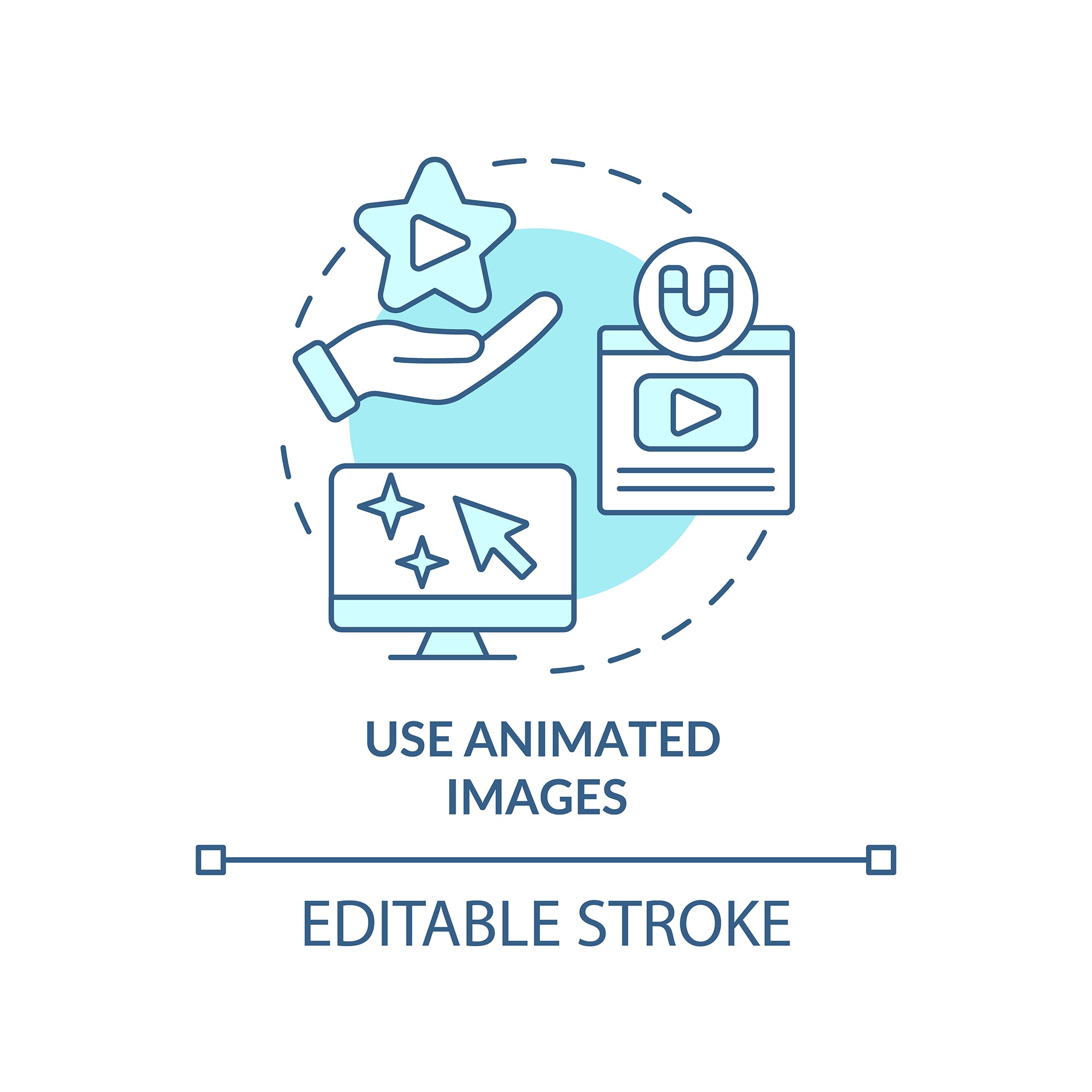 SEO optimization concept icons bundle