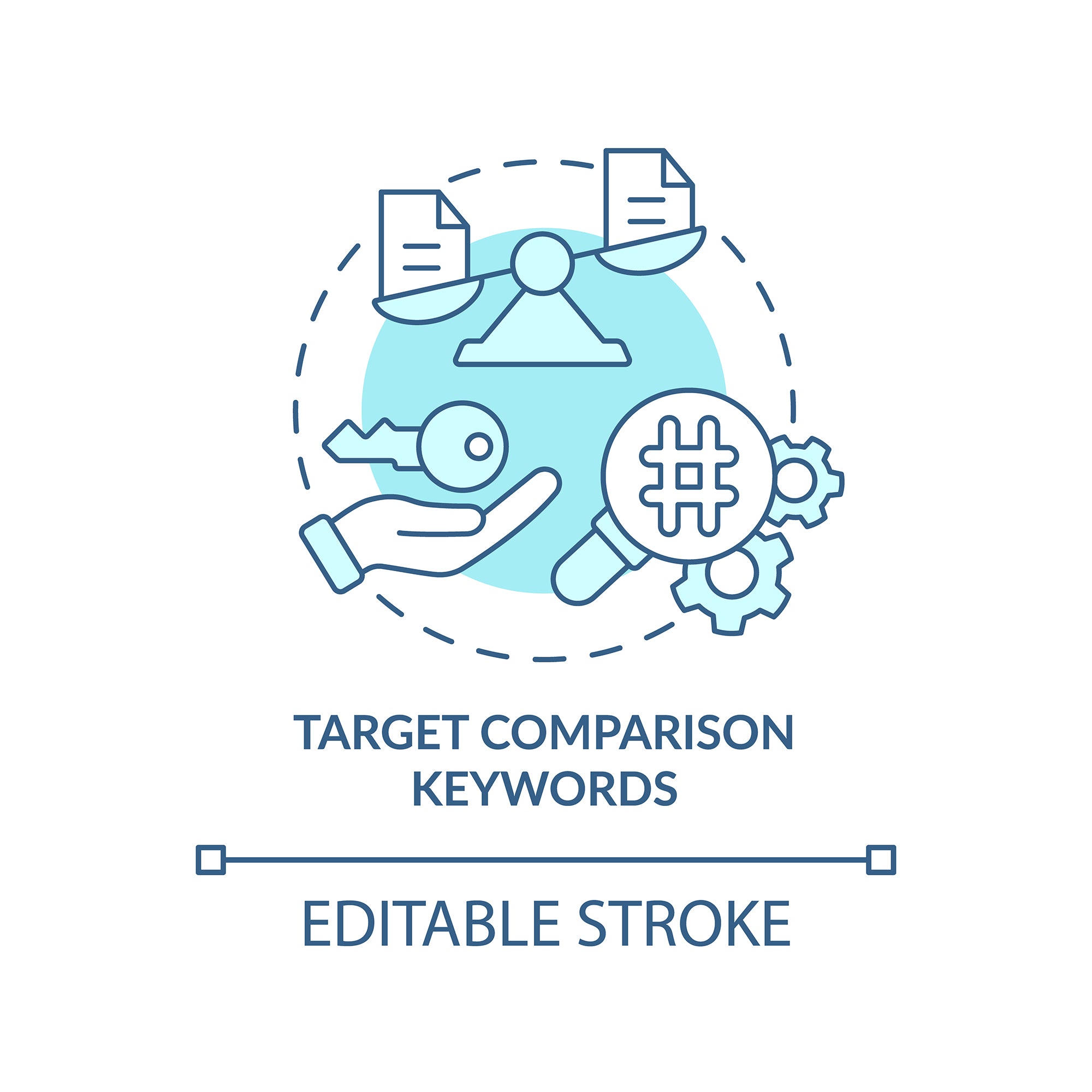 SEO optimization concept icons bundle