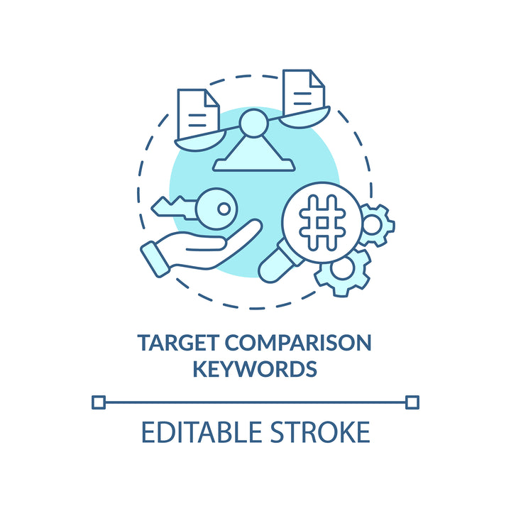 SEO optimization concept icons bundle