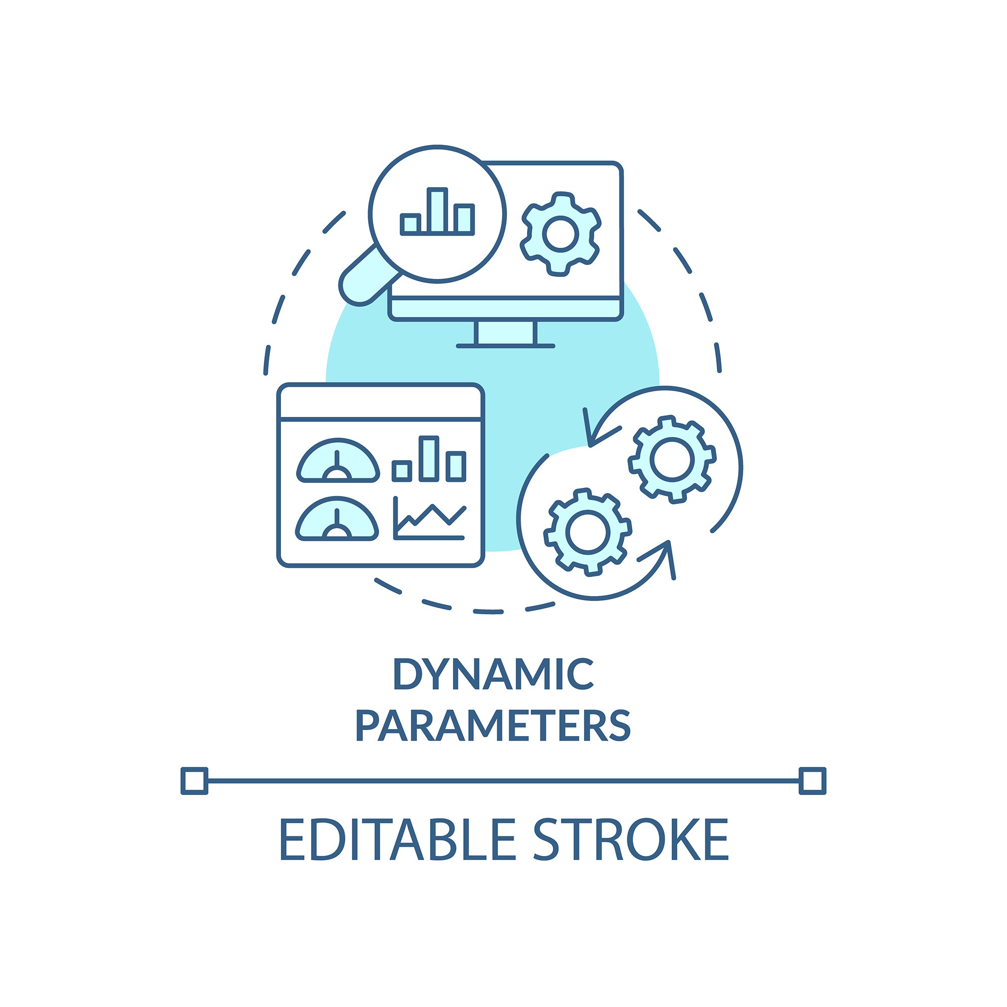 SEO optimization concept icons bundle