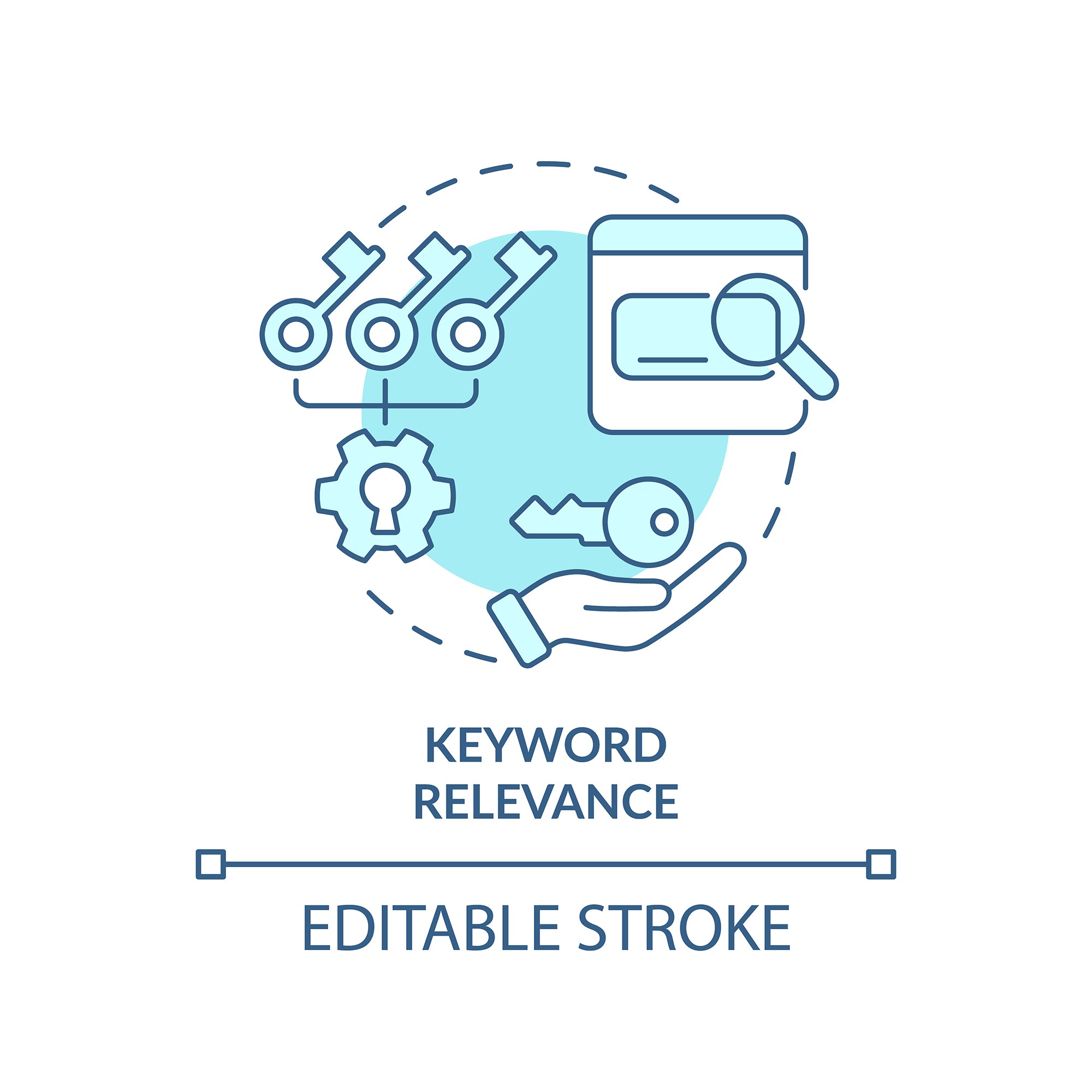 SEO optimization concept icons bundle