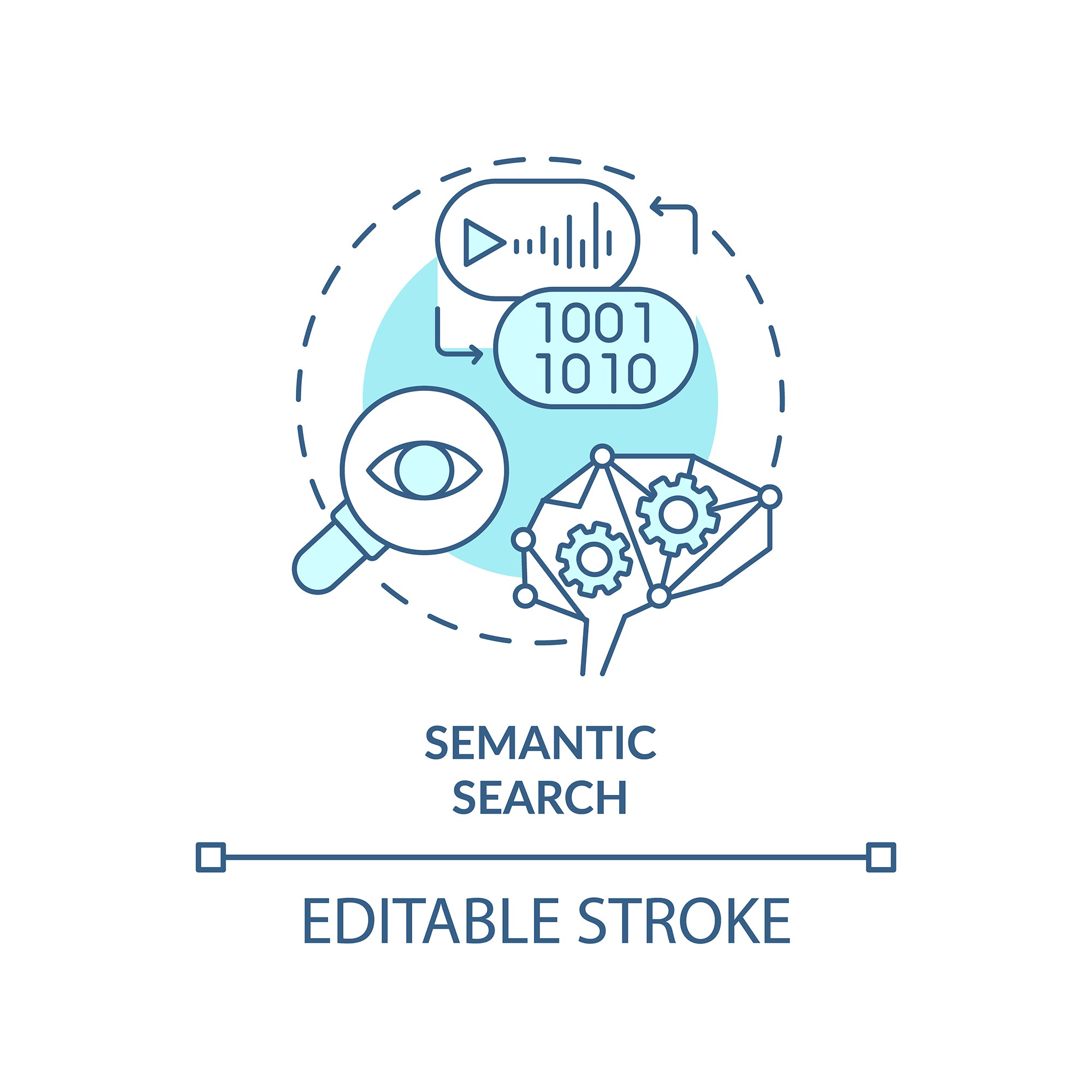 SEO optimization concept icons bundle