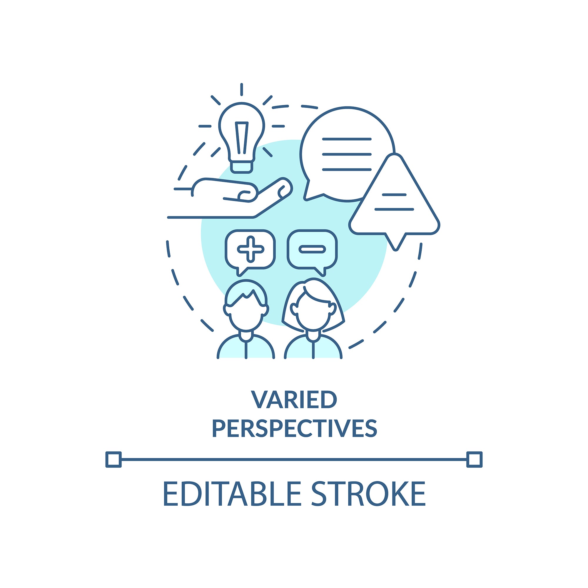 Diversity and inclusion concept icons bundle