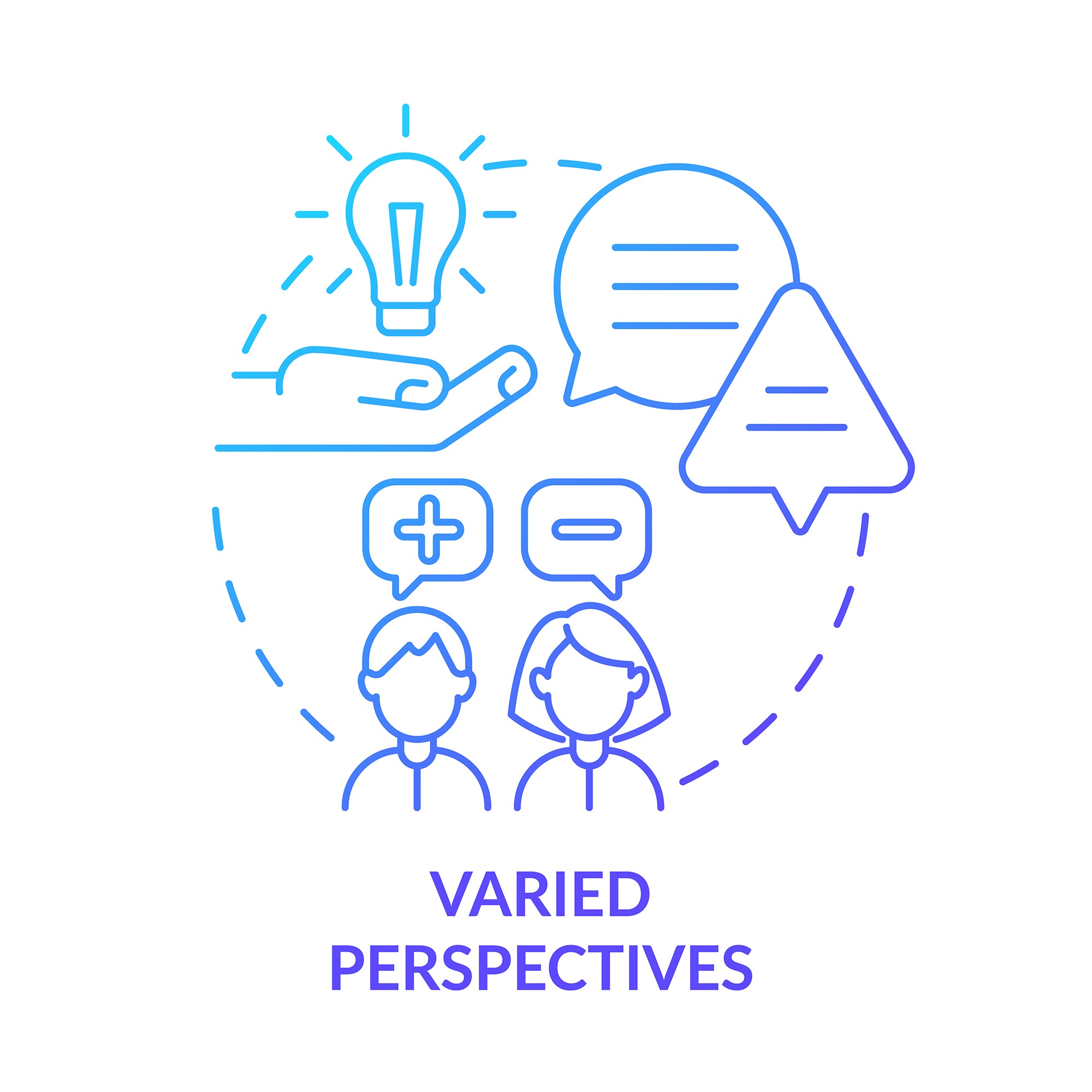 Diversity and inclusion concept icons bundle