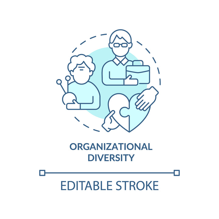 Diversity and inclusion concept icons bundle