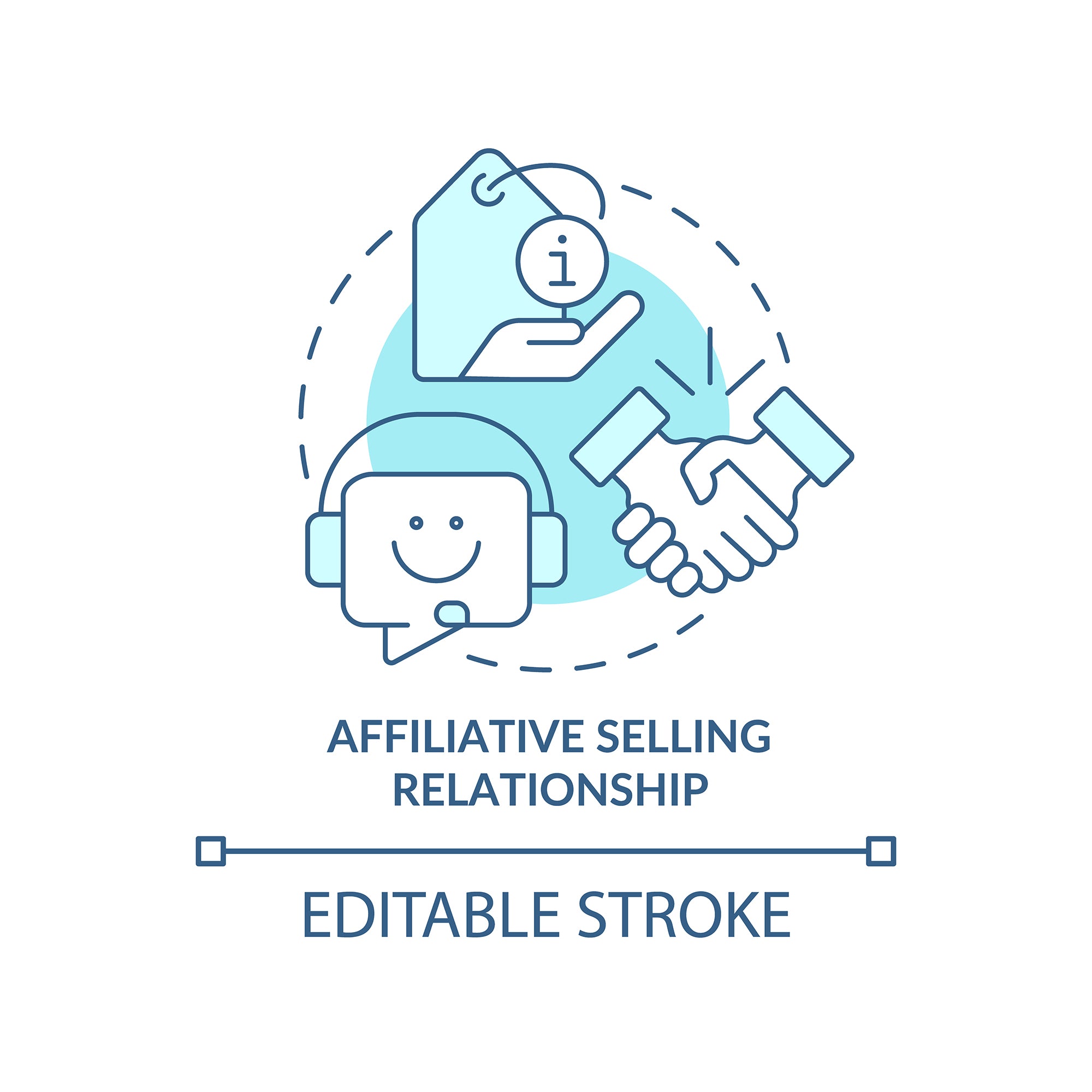 Sales trends concept icons bundle
