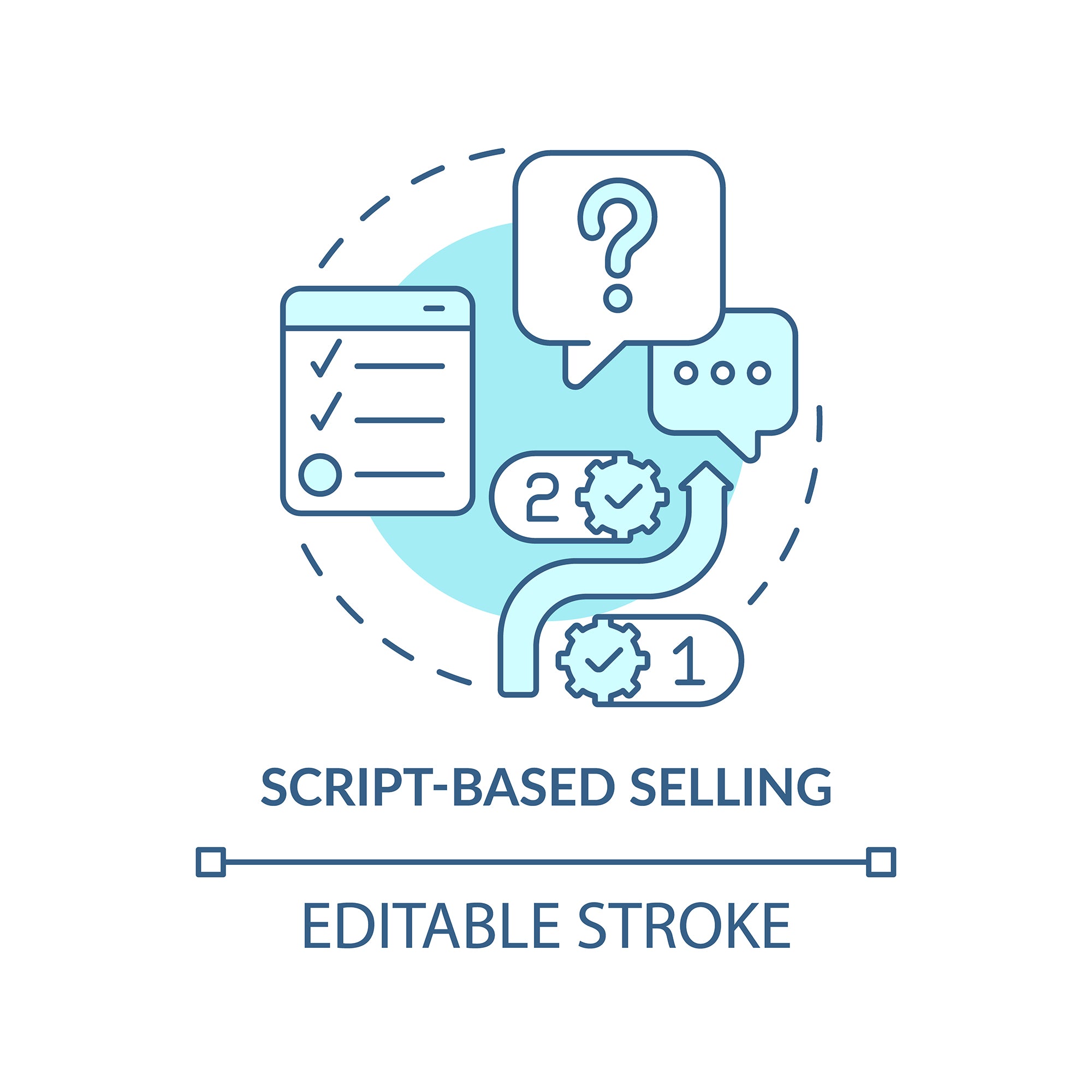 Sales trends concept icons bundle