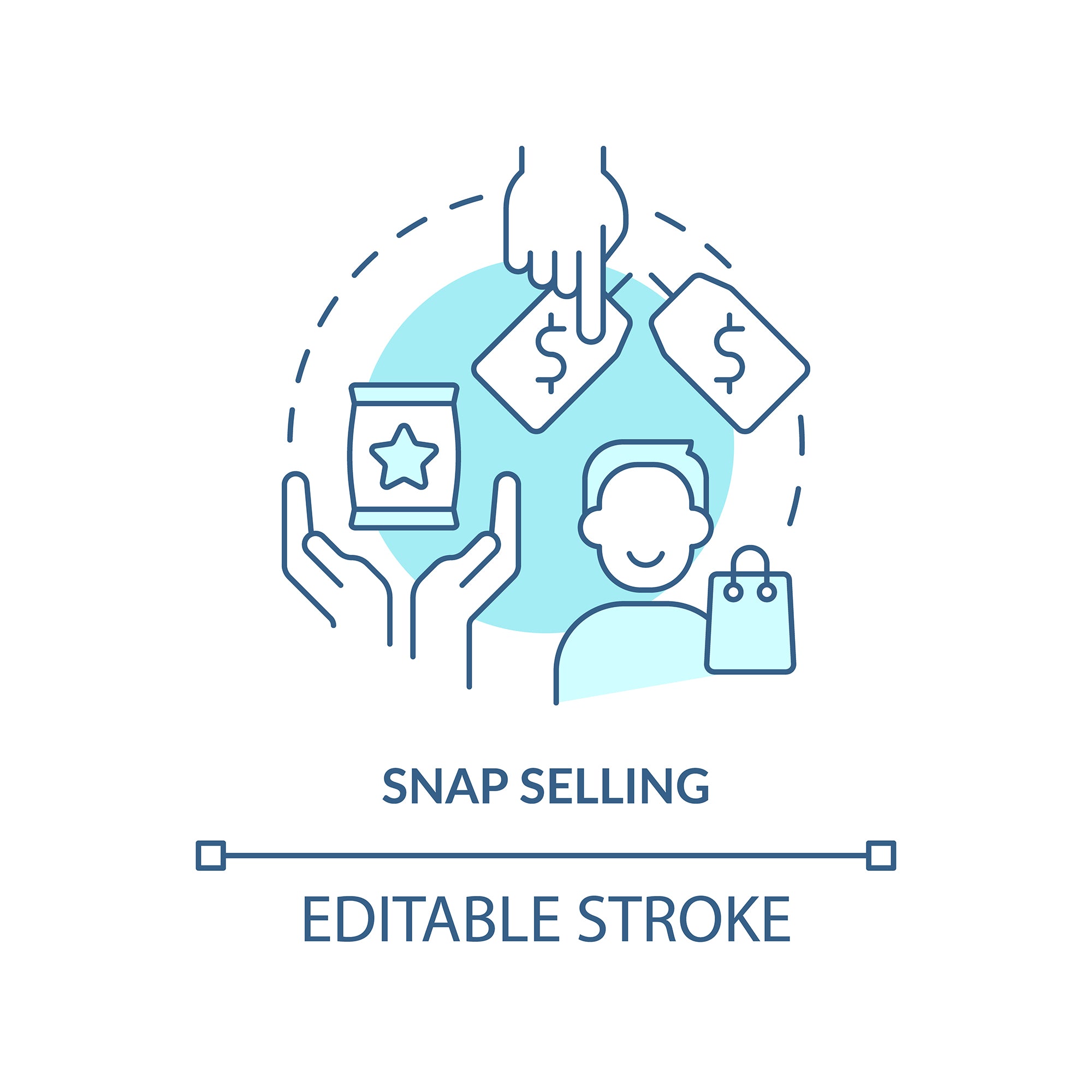 Sales trends concept icons bundle