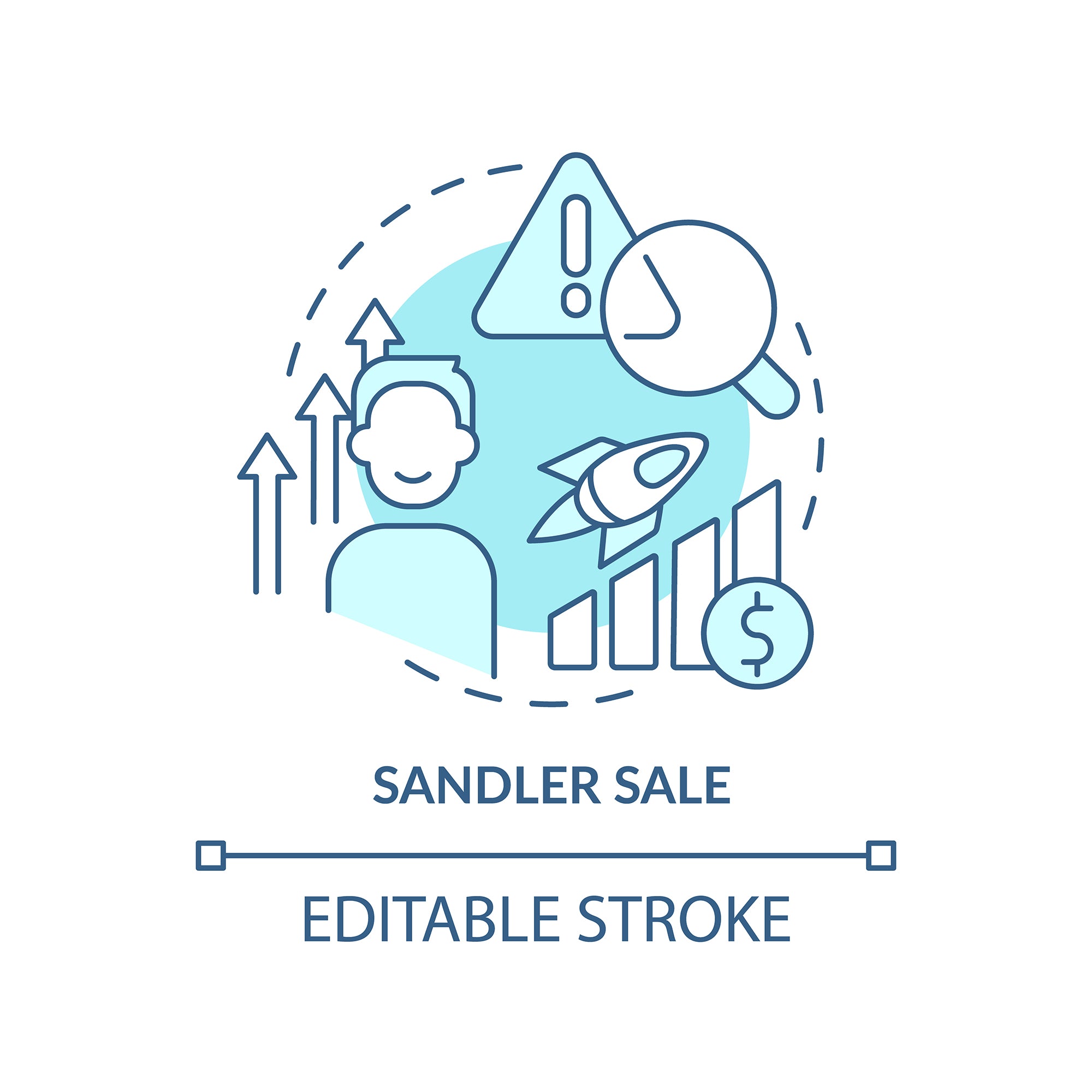 Sales trends concept icons bundle