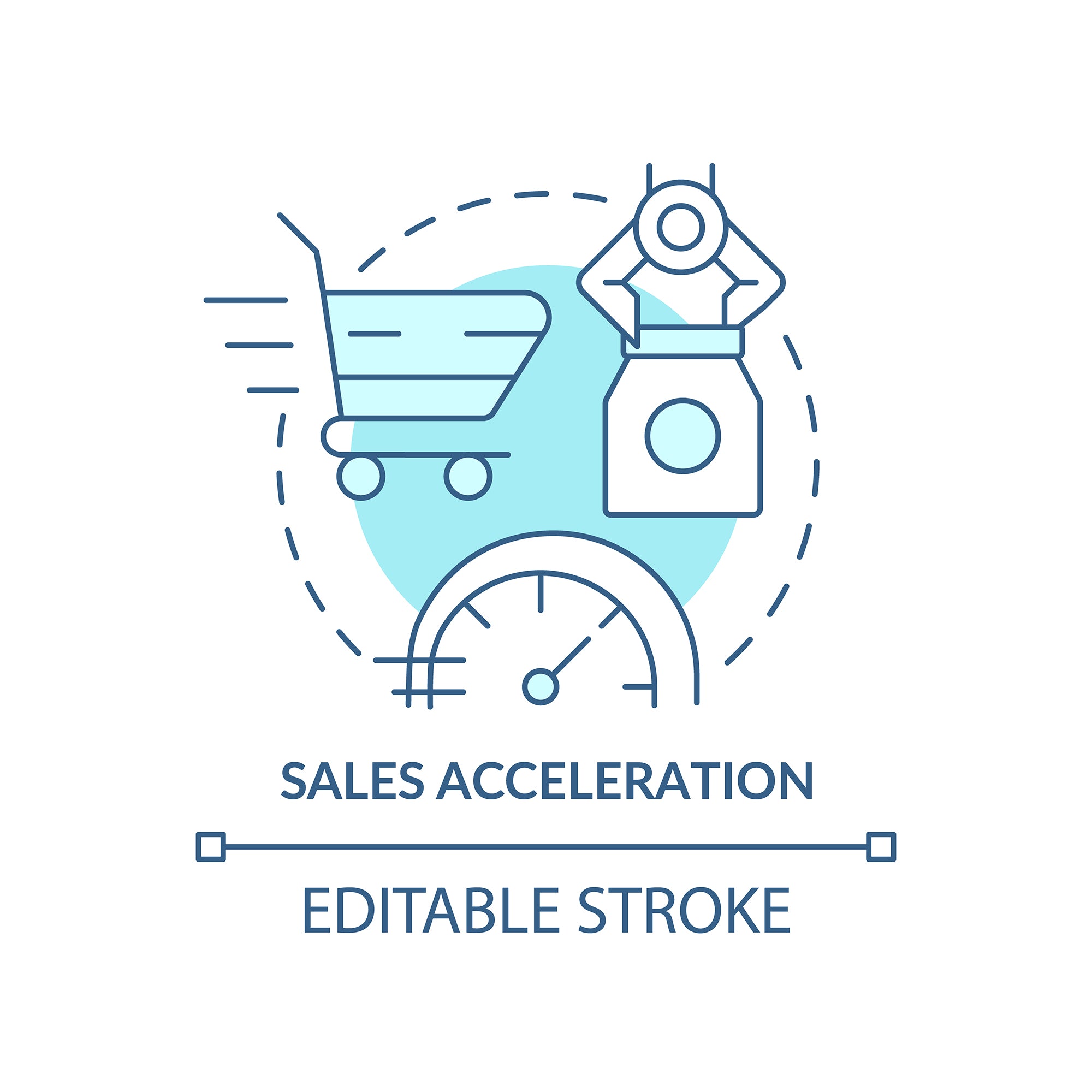 Sales trends concept icons bundle