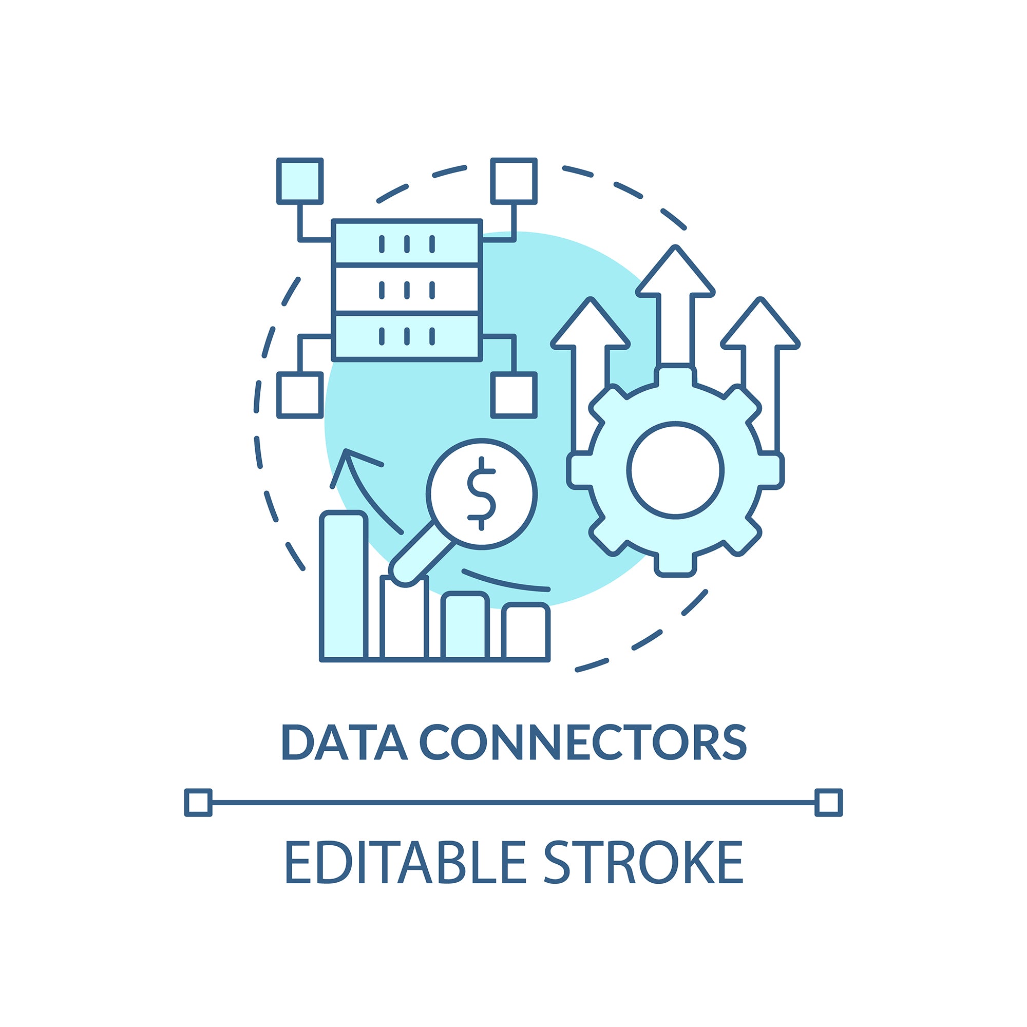 Sales trends concept icons bundle