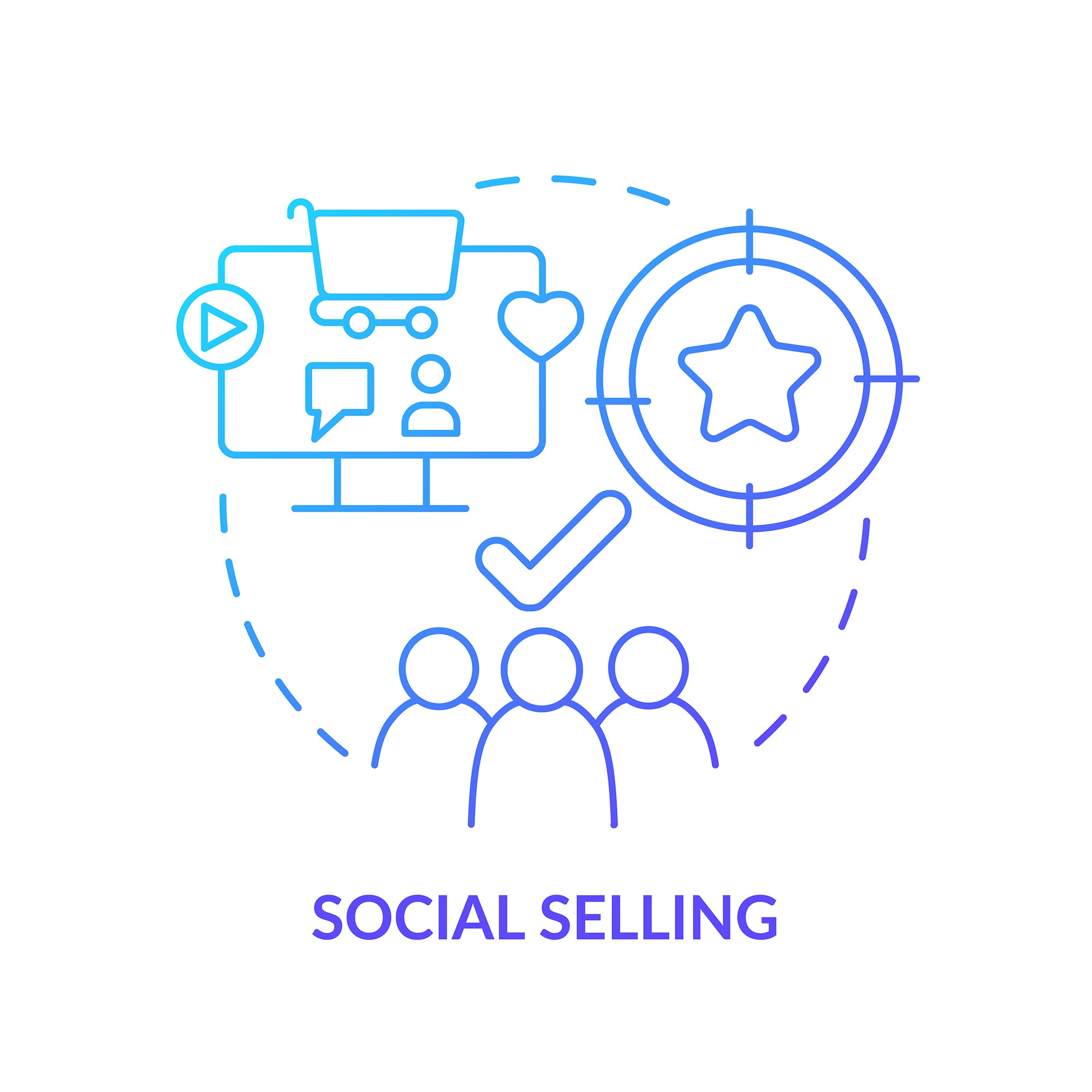 Sales trends concept icons bundle