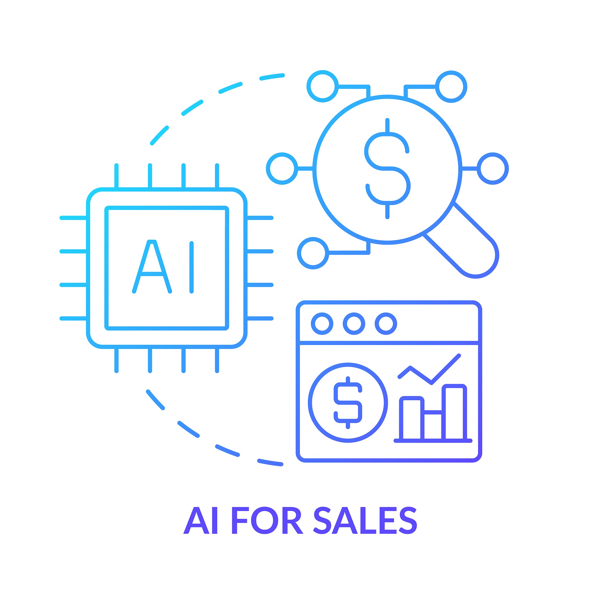 Sales trends concept icons bundle