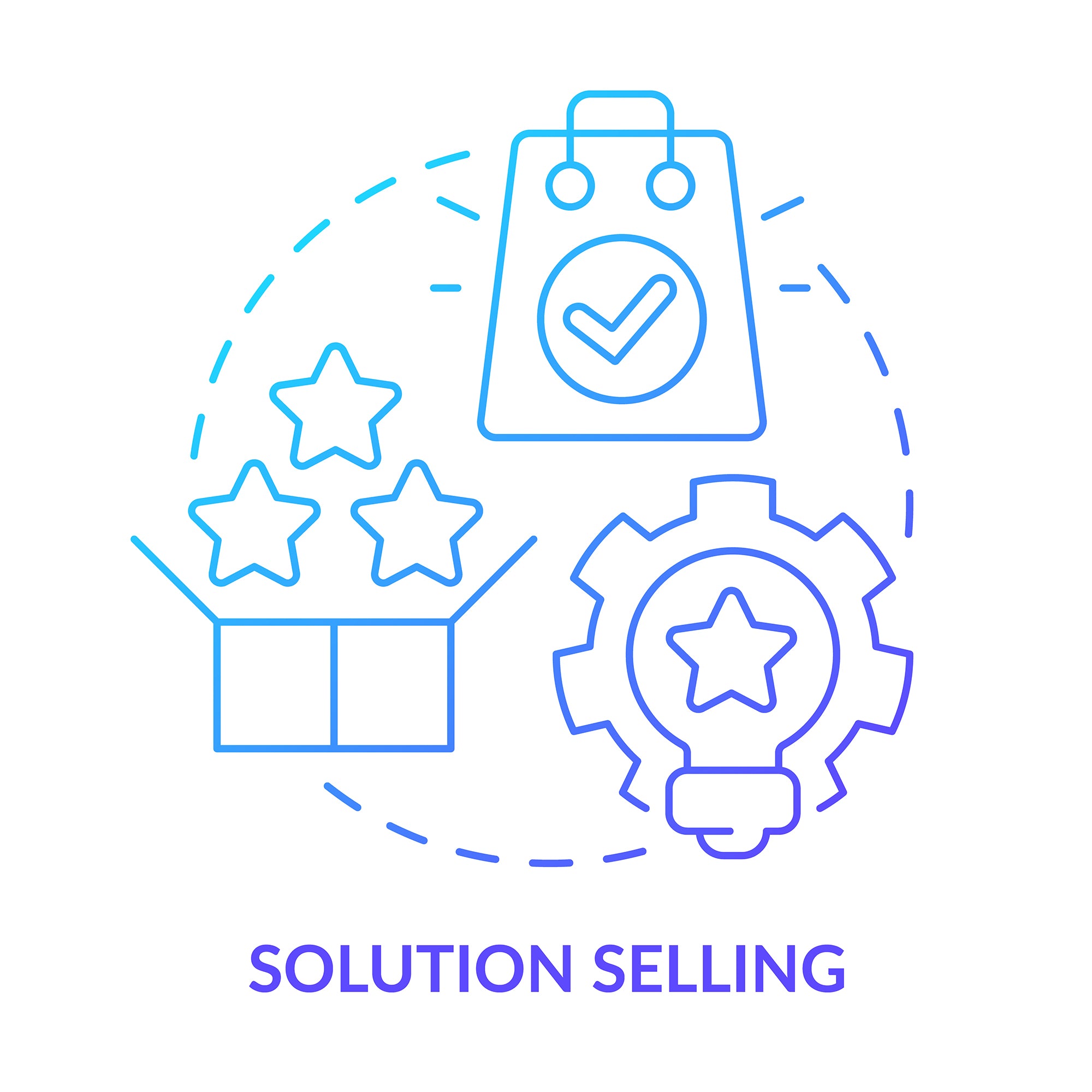 Sales trends concept icons bundle