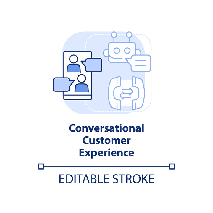 Sales trends blue concept icons bundle