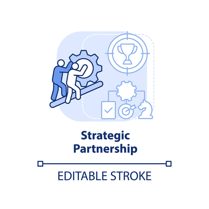 Sales trends blue concept icons bundle