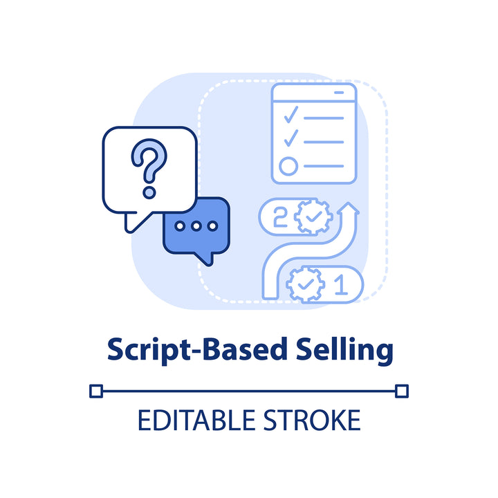 Sales trends blue concept icons bundle