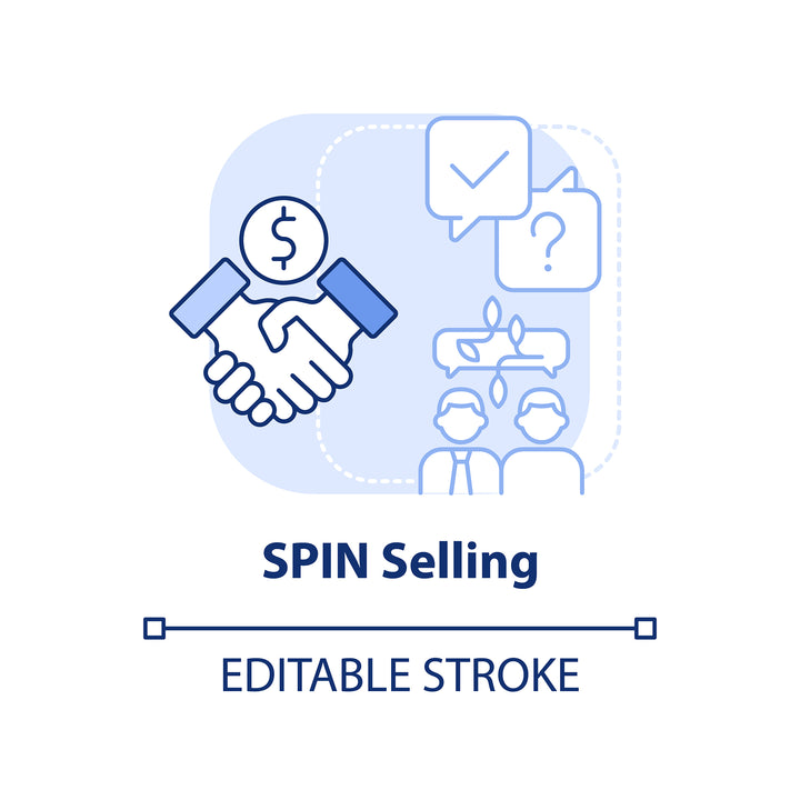 Sales trends blue concept icons bundle