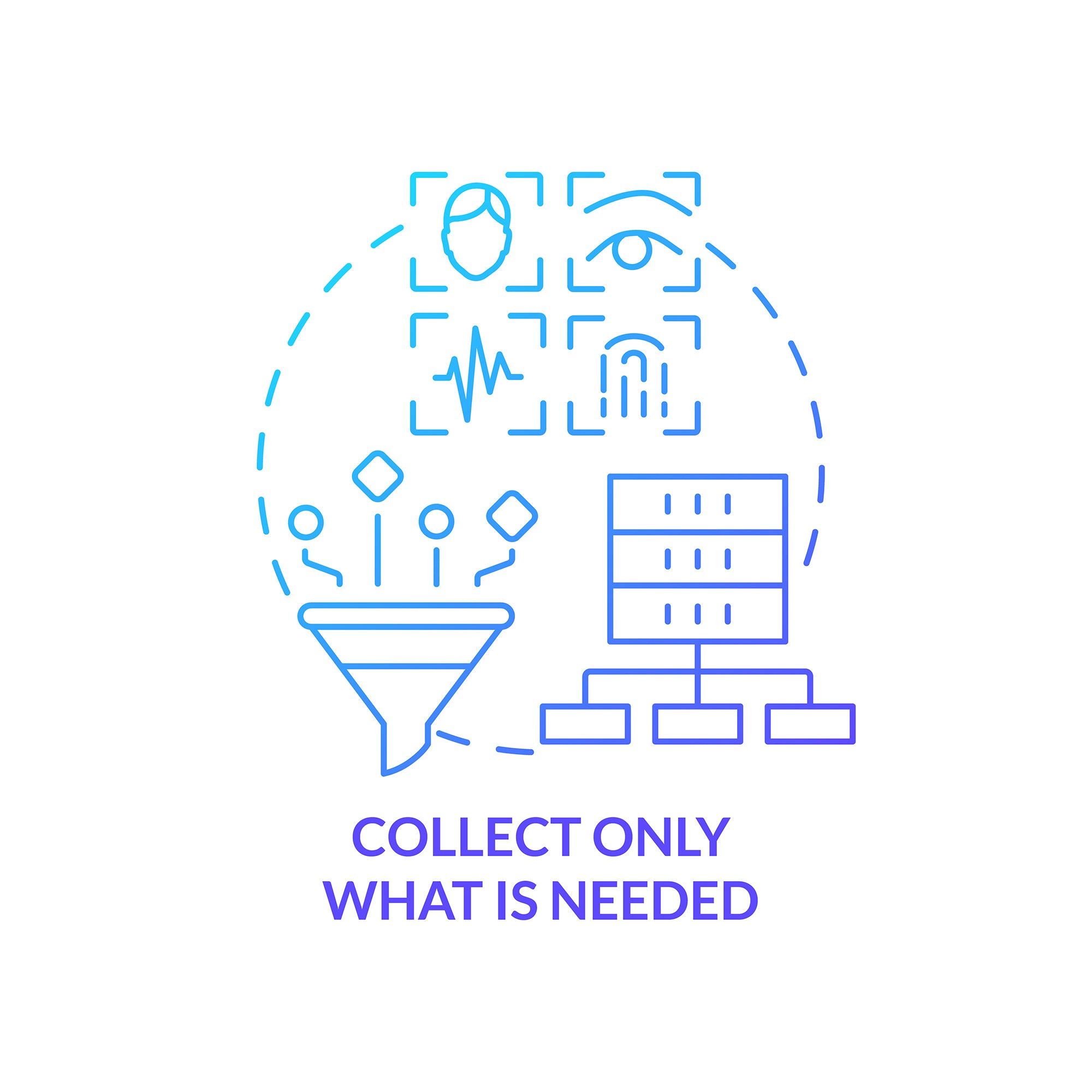 Digital identity concept icons bundle