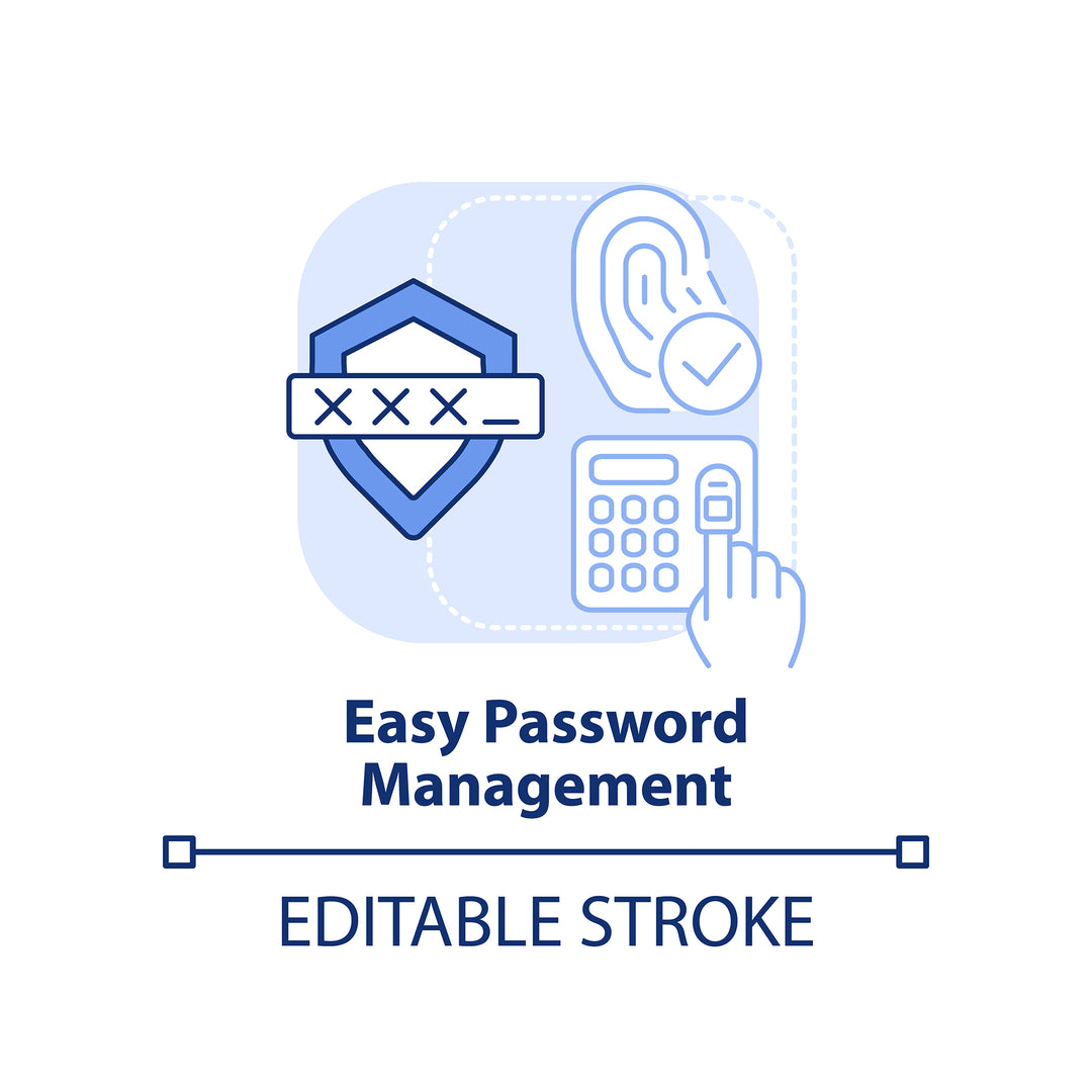 Digital identity concept icons bundle