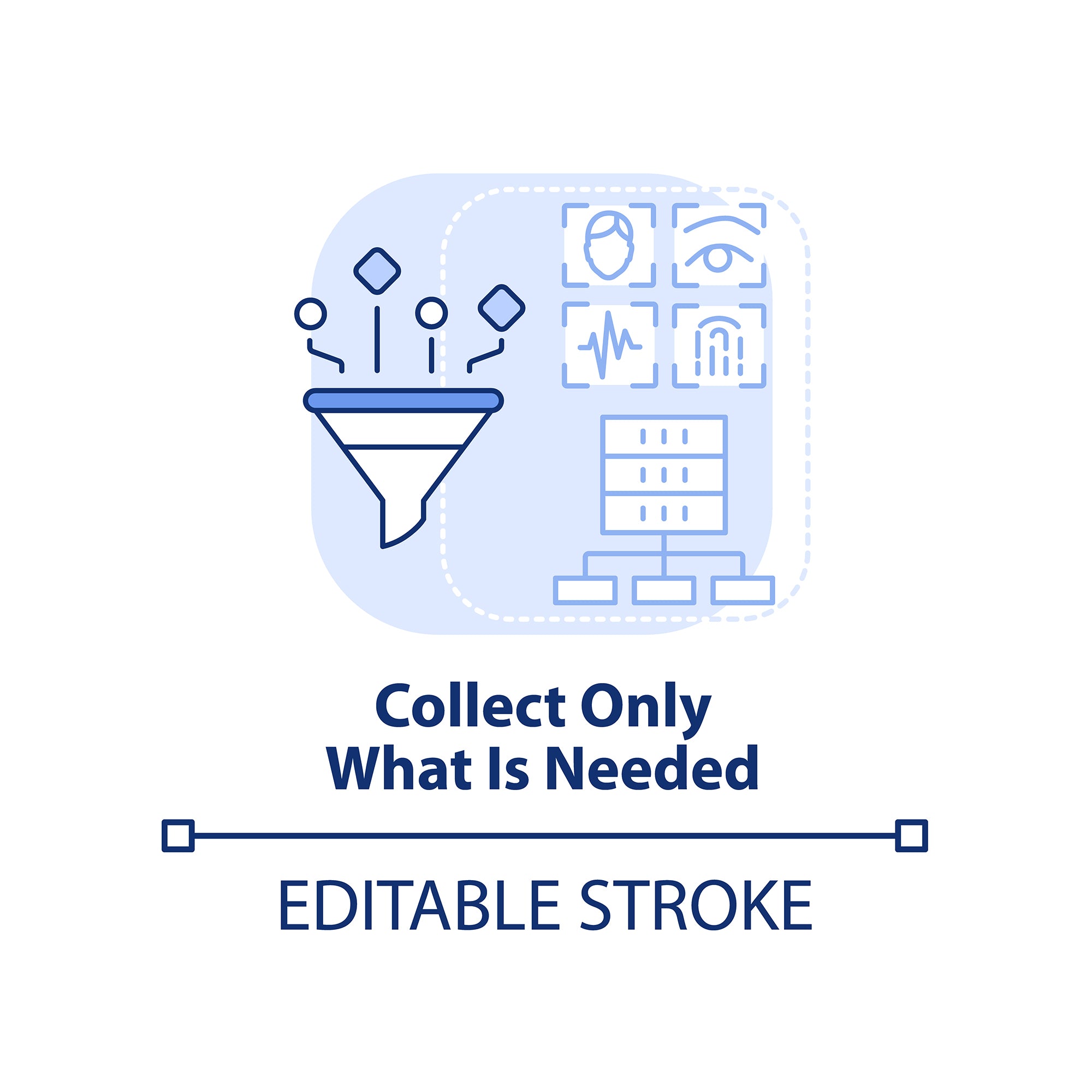 Digital identity concept icons bundle