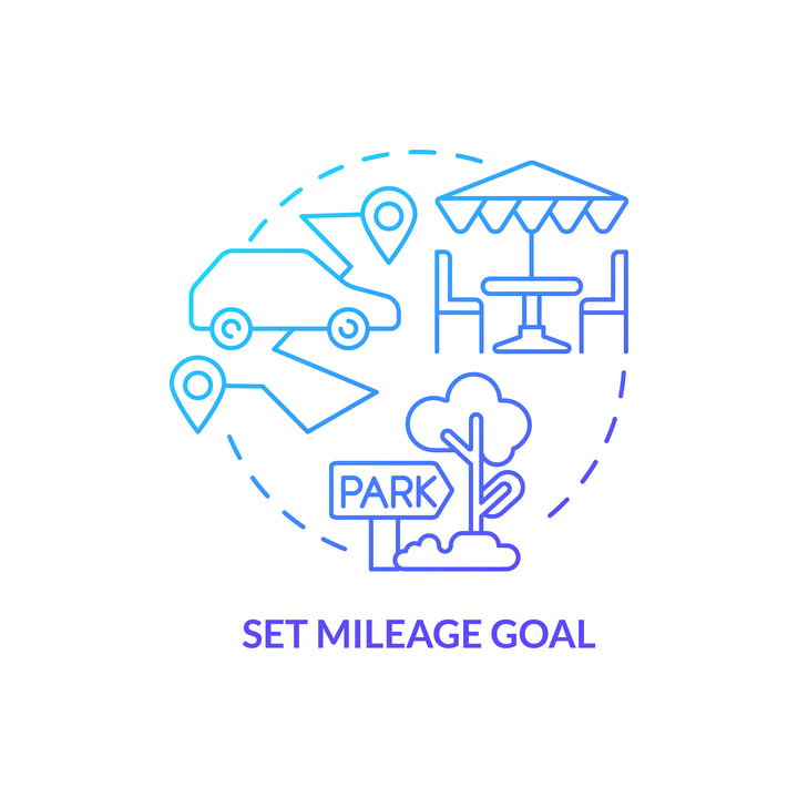 Road trip tips concept icons bundle