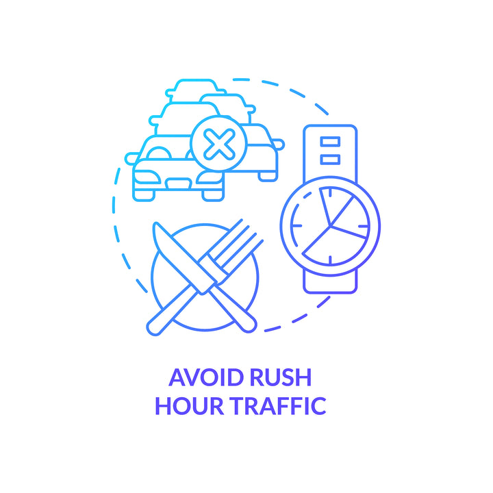 Road trip tips concept icons bundle