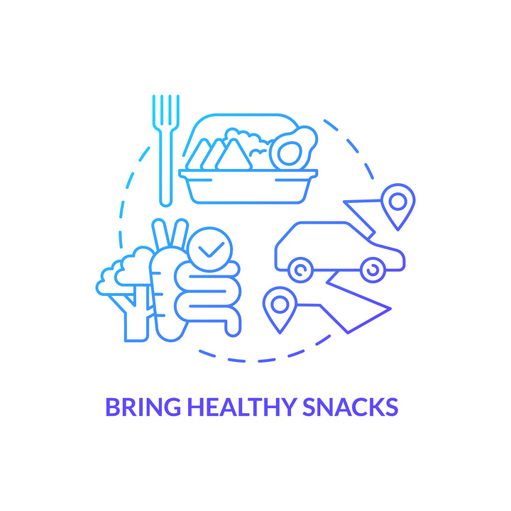 Road trip tips concept icons bundle