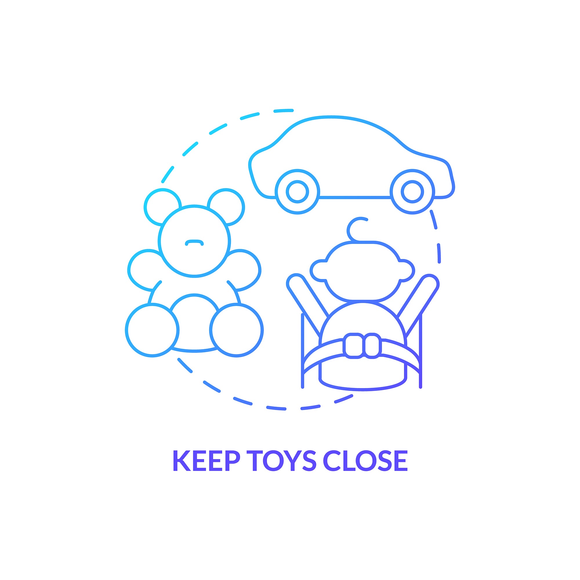 Road trip tips concept icons bundle