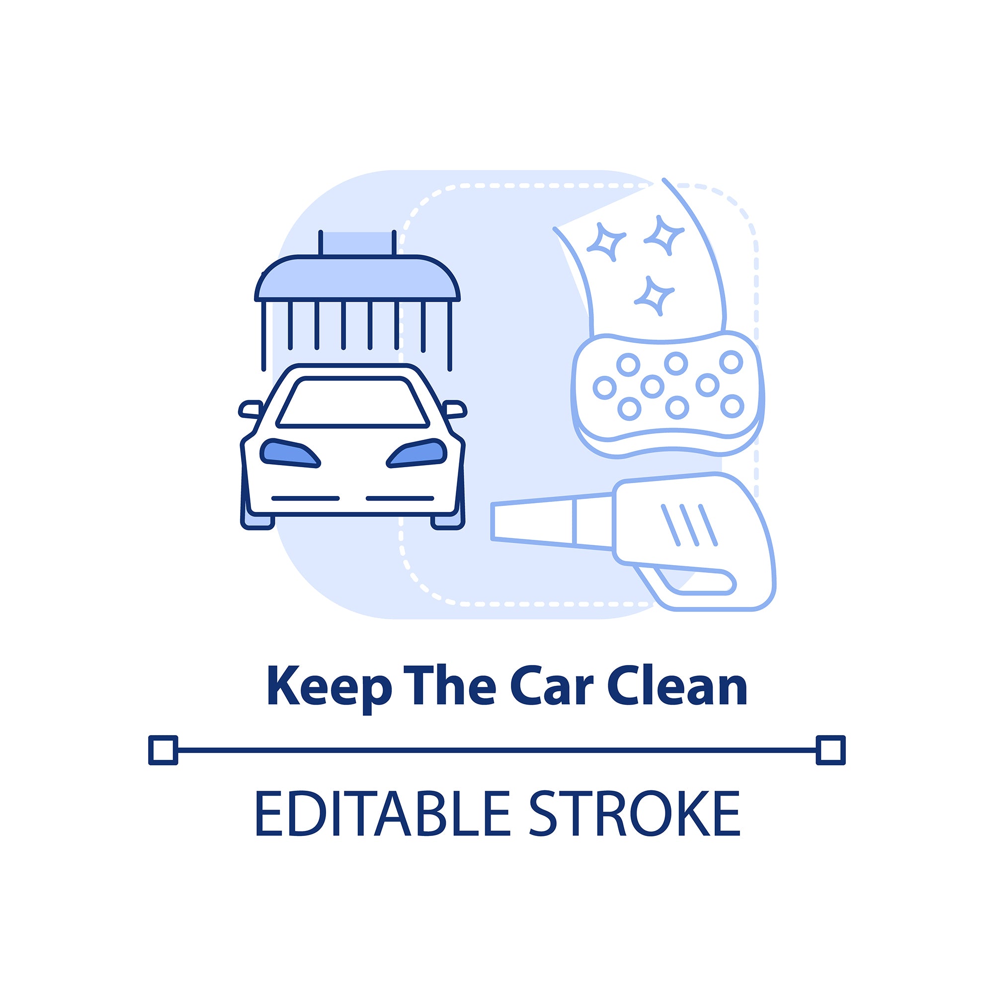 Road trip tips concept icons bundle