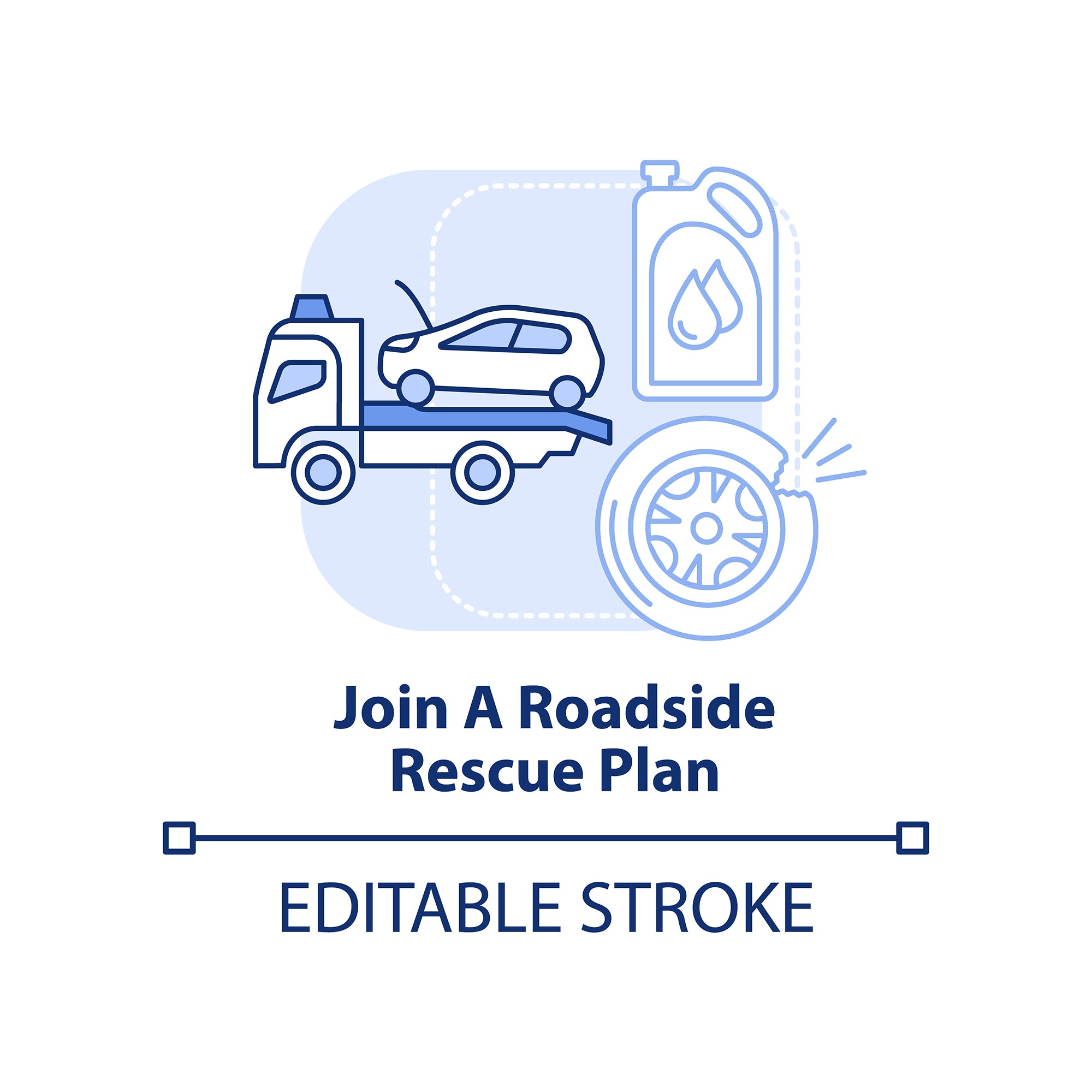 Road trip tips concept icons bundle