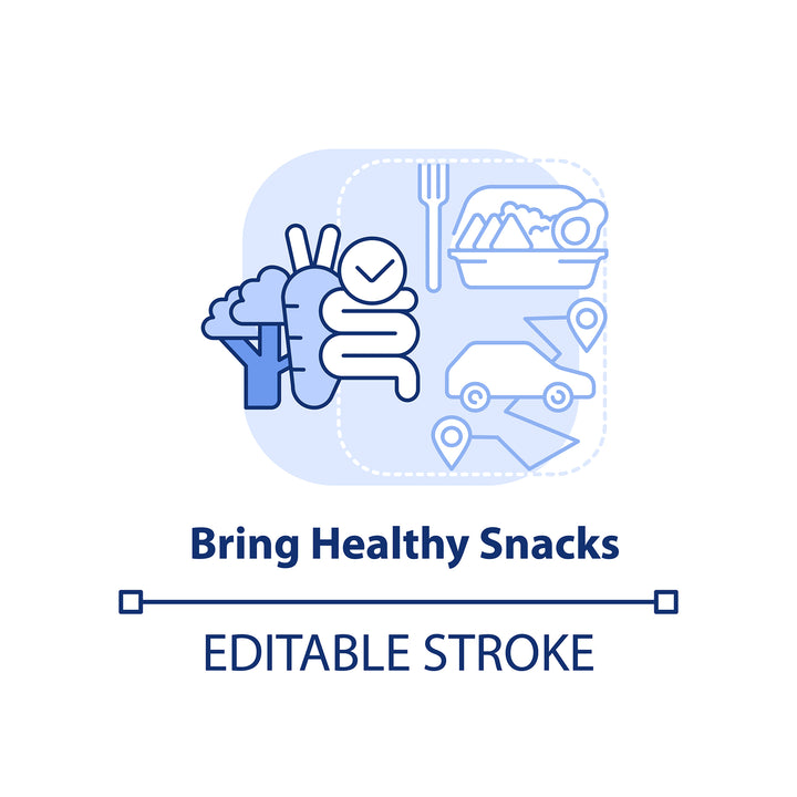 Road trip tips concept icons bundle