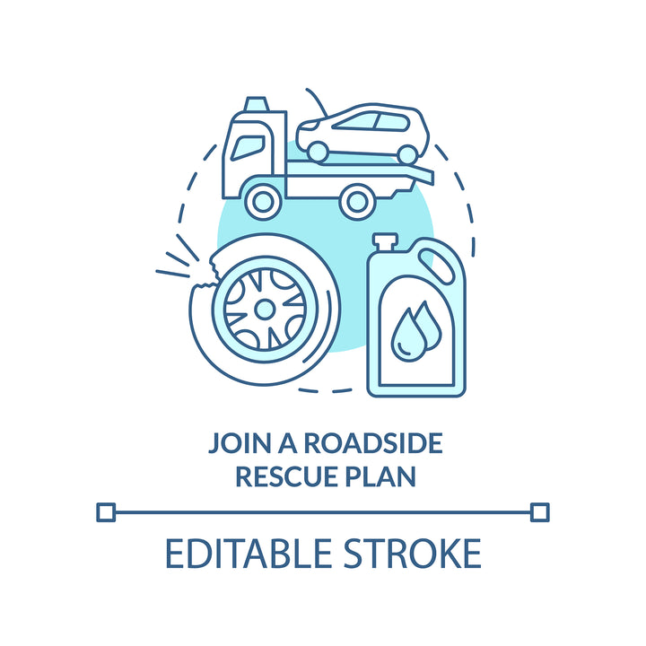 Road trip tips concept icons bundle