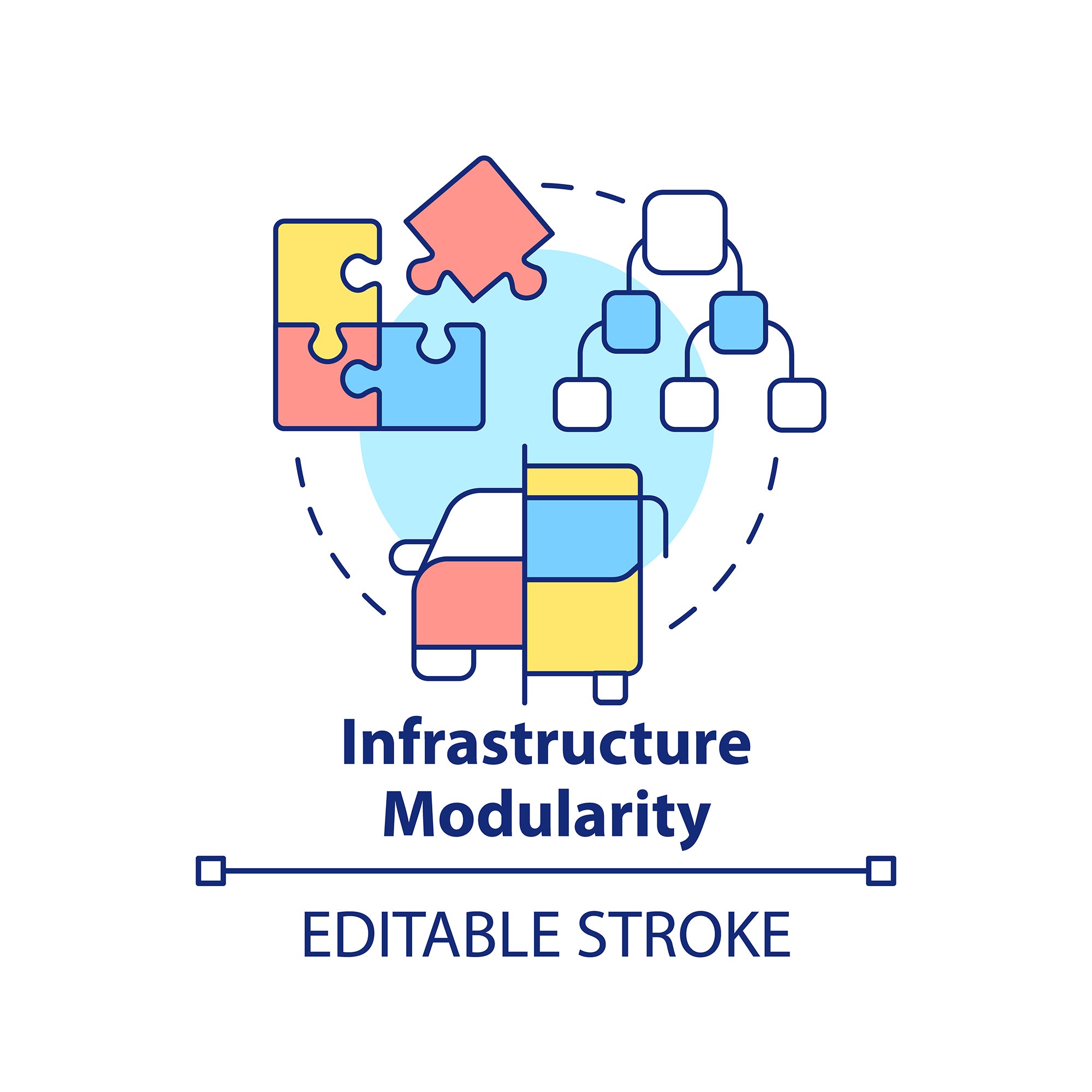 Mobility as service concept icons bundle