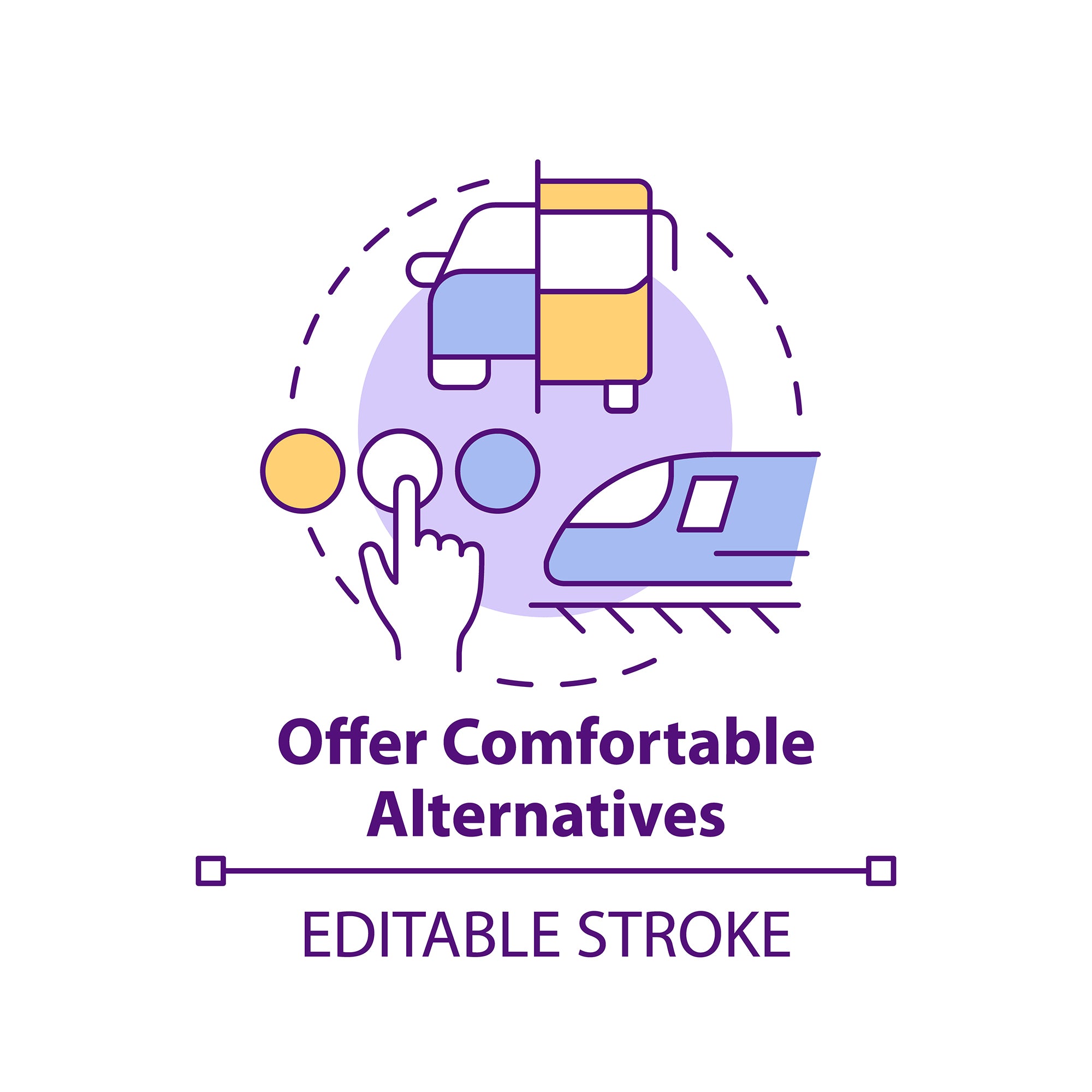 Mobility as service concept icons bundle