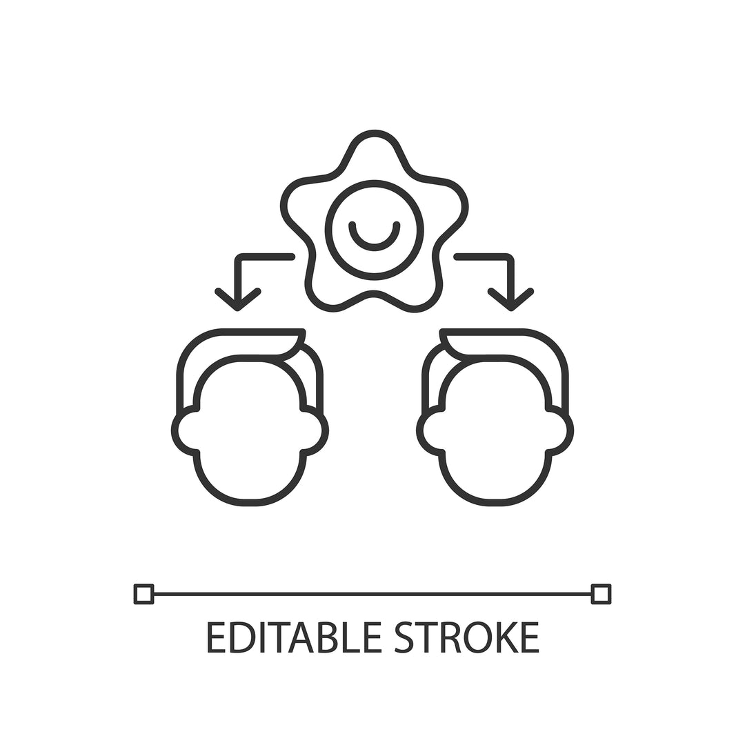 Supply chain management linear icons set