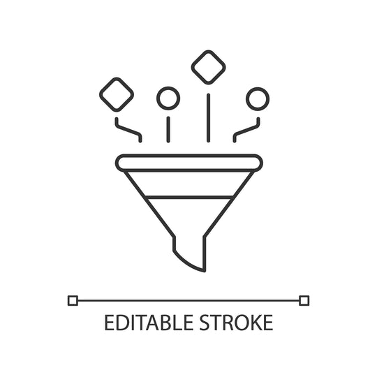 Supply chain management linear icons set