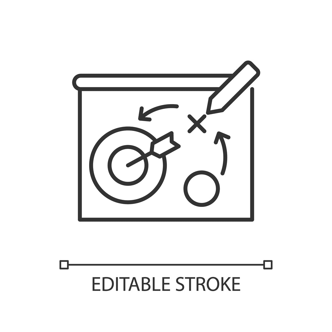 Supply chain management linear icons set