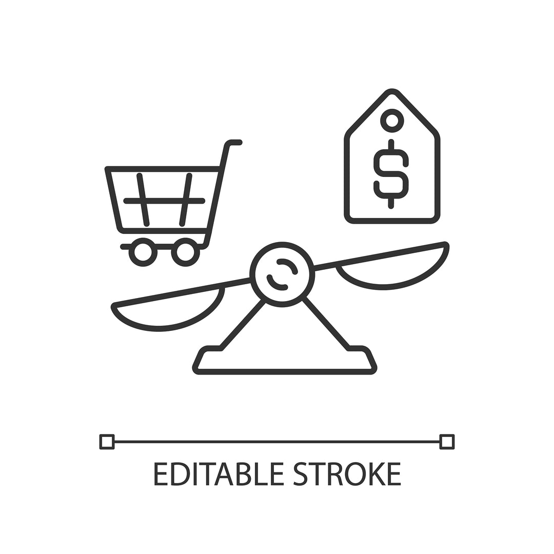 Supply chain management linear icons set