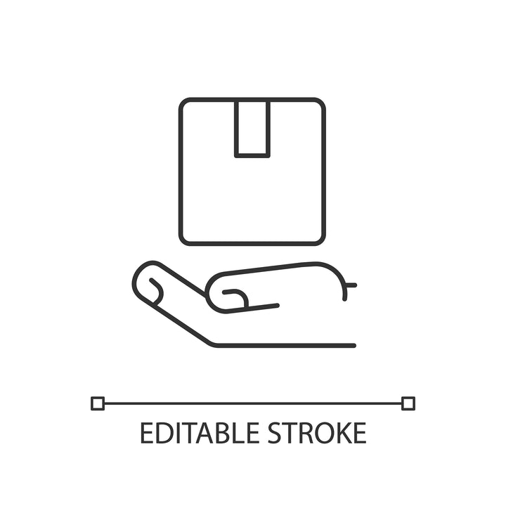 Supply chain management linear icons set