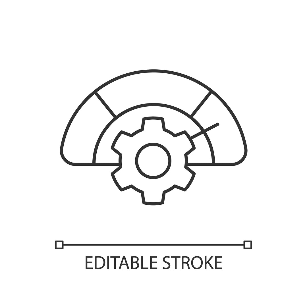 Supply chain management linear icons set