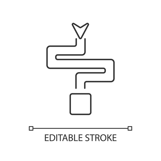 Supply chain management linear icons set