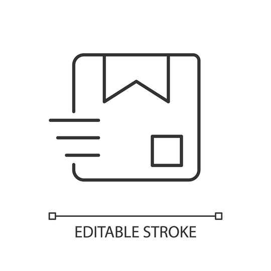 Supply chain management linear icons set