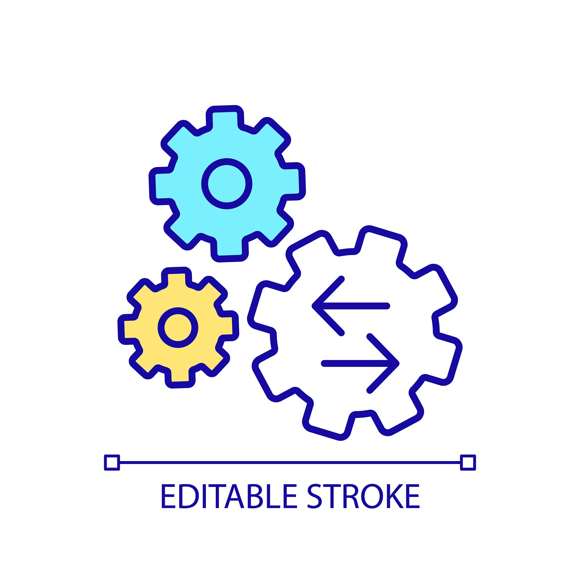 Learning modern professions RGB color icons set