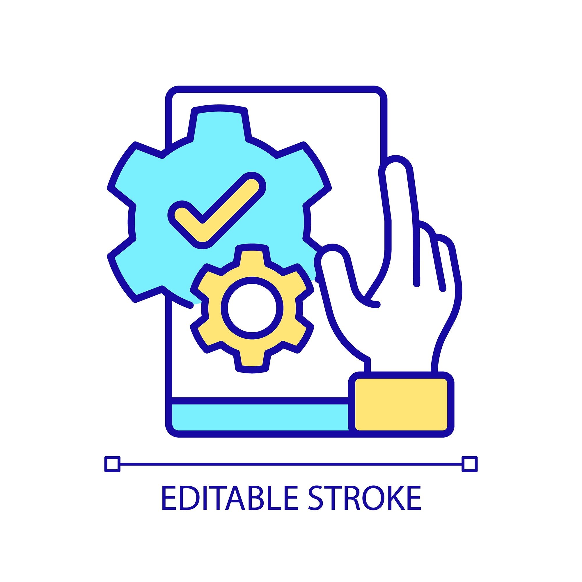 Learning modern professions RGB color icons set