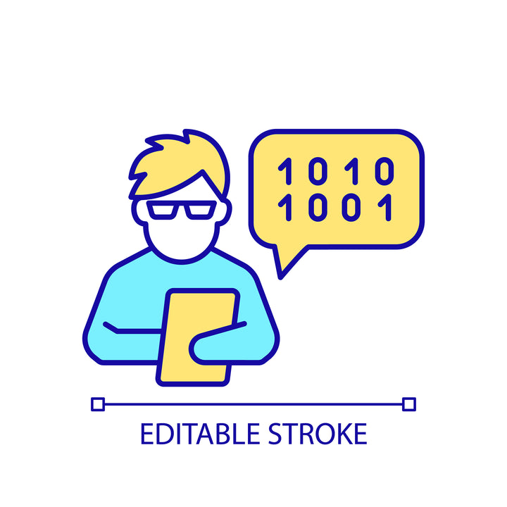 Learning modern professions RGB color icons set